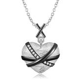 Repaired Heart Pendant Silver Necklace